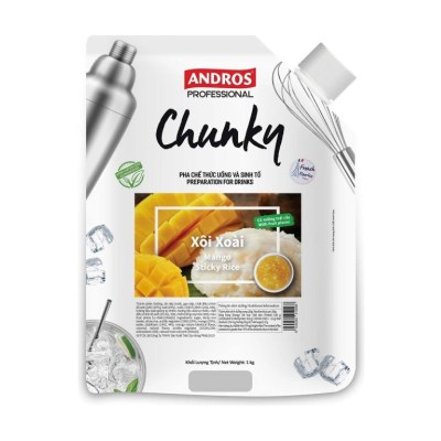 ANDROS PROFESSIONAL CHUNKY XÔI XOÀI TÚI 1KG - CHUNKY STICKY RICE MANGO