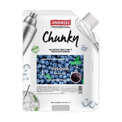 ANDROS PROFESSIONAL MỨT CHUNKY VIỆT QUẤT TÚI 1KG/ BLUEBERRY CHUNKY